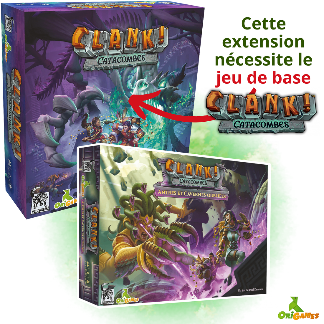 CLANK! - CATACOMBES - EXT. ANTRES ET CAVERNES OUBLIÉES ORIGAMES