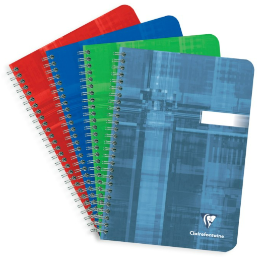 Cahier reliure intégrale seyès -assortis- A5. 100 pages (14.8x21cm) CLAIREFONTAINE