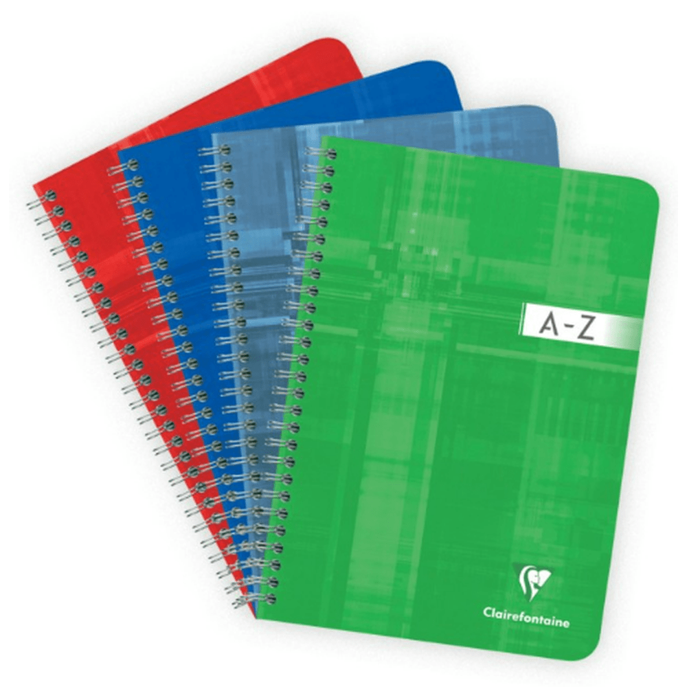 Cahier Répertoire à spirale: A-Z Graphique 50S 5½X8¼. Assortis CLAIREFONTAINE