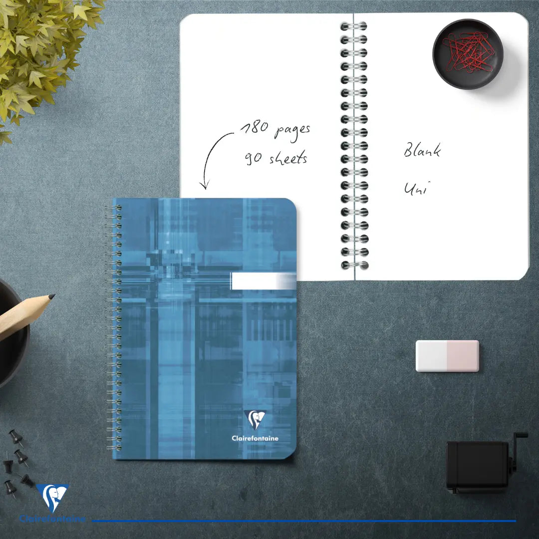 Cahier reliure intégrale vierge -assortis- A5. 180 pages (14.8x21cm) CLAIREFONTAINE