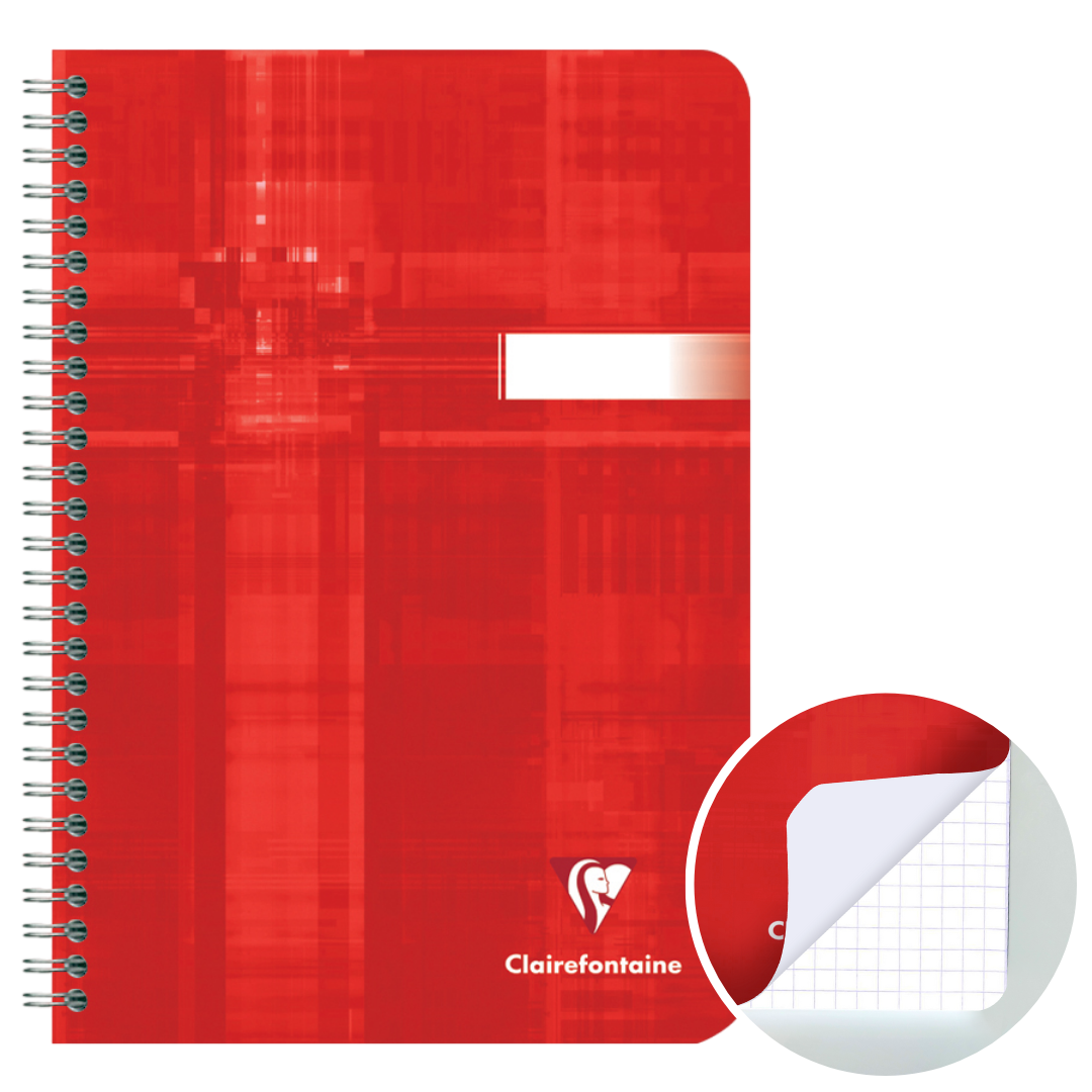 Cahier reliure intégrale 5/5 -assortis- A5. 180 pages (14.8x21cm) CLAIREFONTAINE