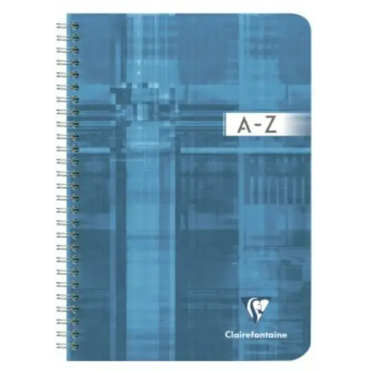 Cahier répertoire reliure intégrale A-Z  5/5 -assortis- A5. 180 pages (14.5x21cm) CLAIREFONTAINE