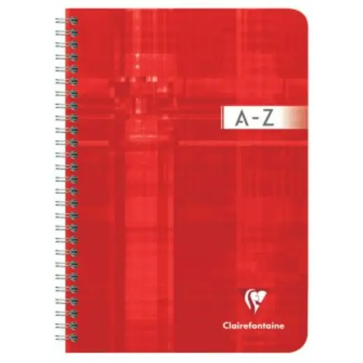 Cahier répertoire reliure intégrale A-Z  5/5 -assortis- A5. 180 pages (14.5x21cm) CLAIREFONTAINE