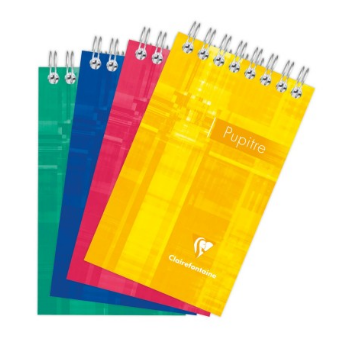 Bloc-notes pupitre reliure intégrale Ligné -assortis- 60 feuilles (7.5x12.7cm) CLAIREFONTAINE