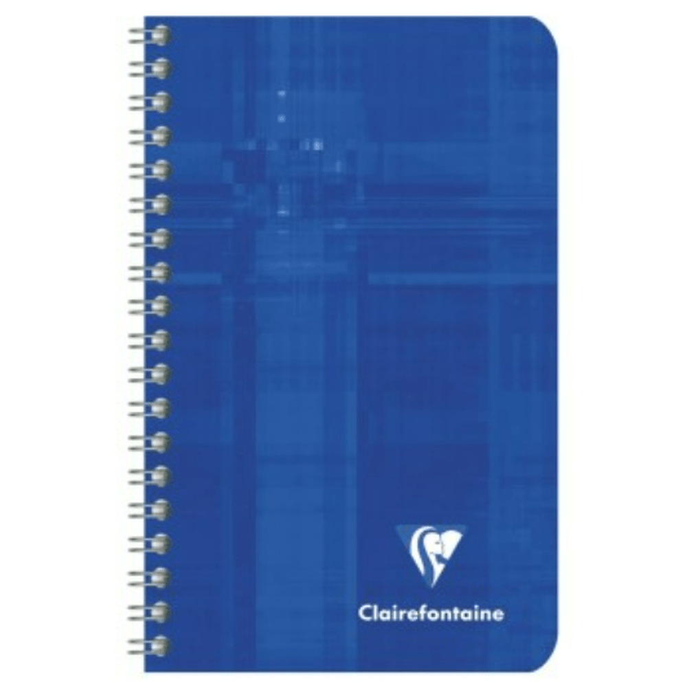 Cahier à  reliure intégrale Vierge 100P 3X4¾. Assortis CLAIREFONTAINE