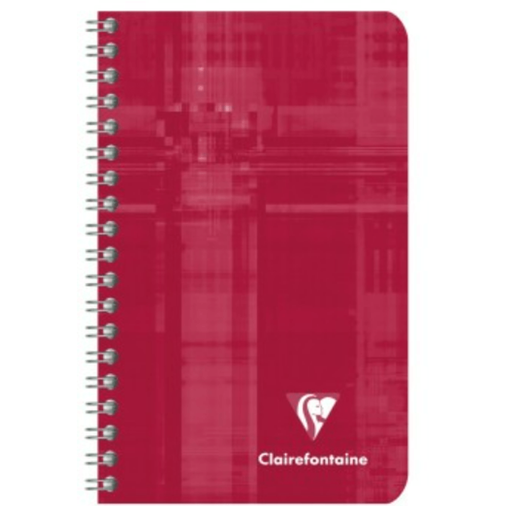Cahier à  reliure intégrale Vierge 100P 3X4¾. Assortis CLAIREFONTAINE