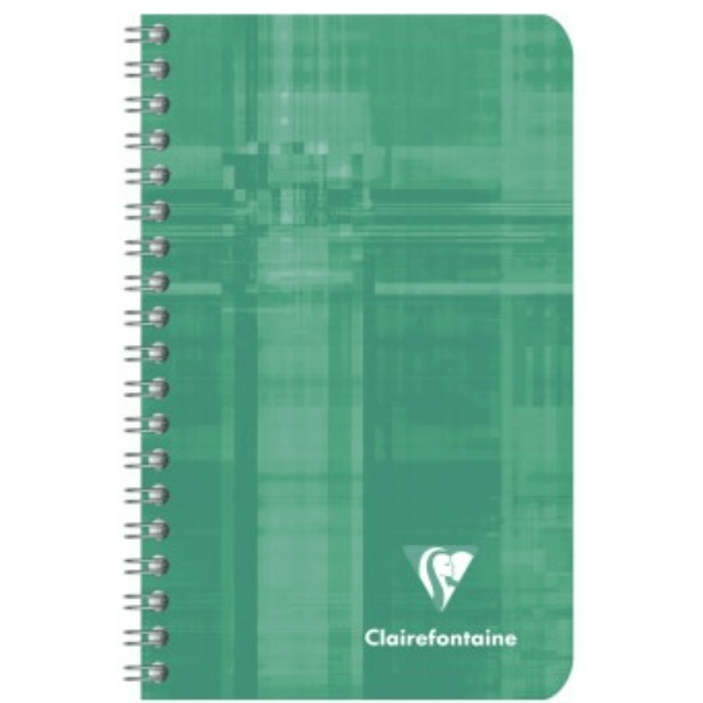 Cahier à  reliure intégrale Vierge 100P 3X4¾. Assortis CLAIREFONTAINE