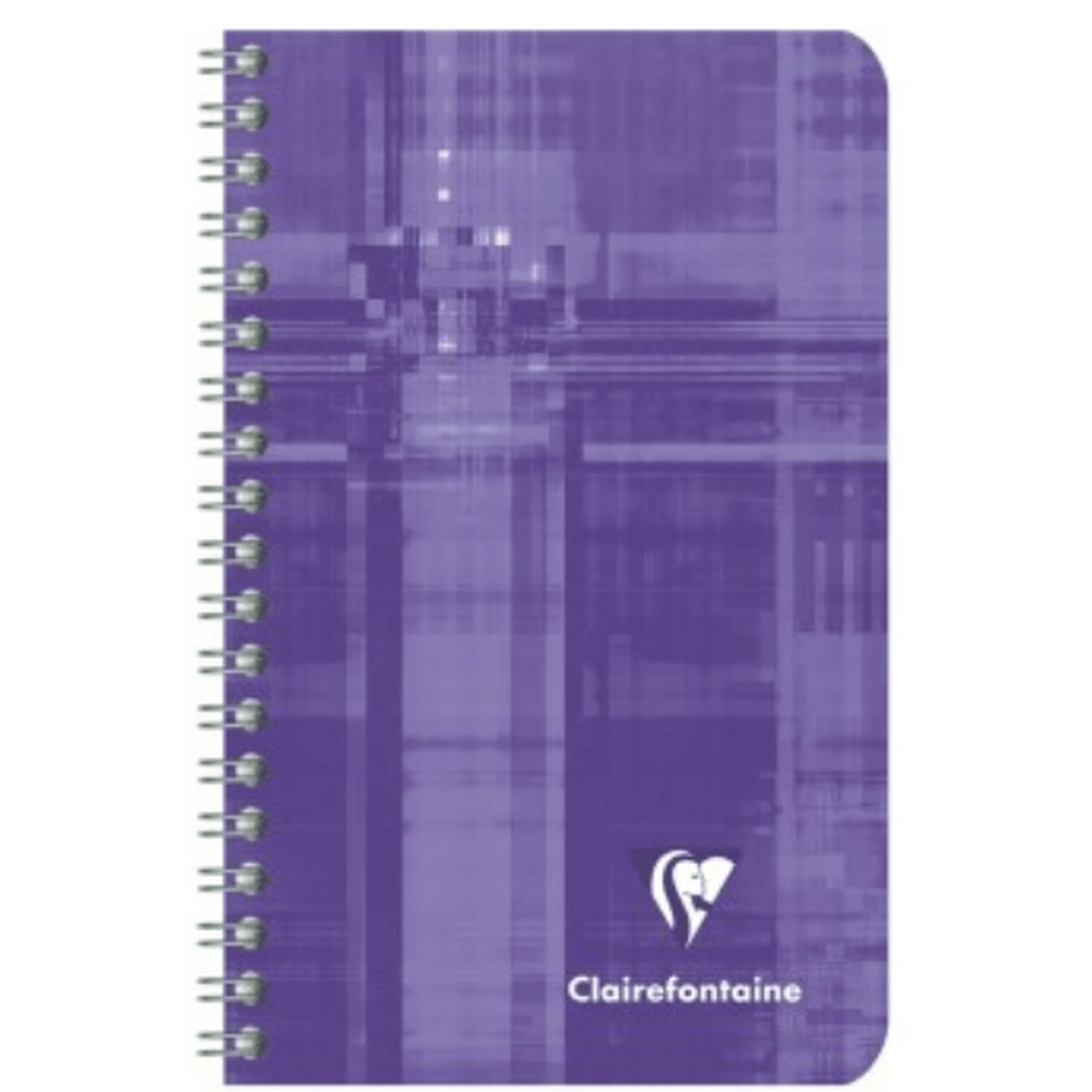 Cahier à  reliure intégrale Vierge 100P 3X4¾. Assortis CLAIREFONTAINE