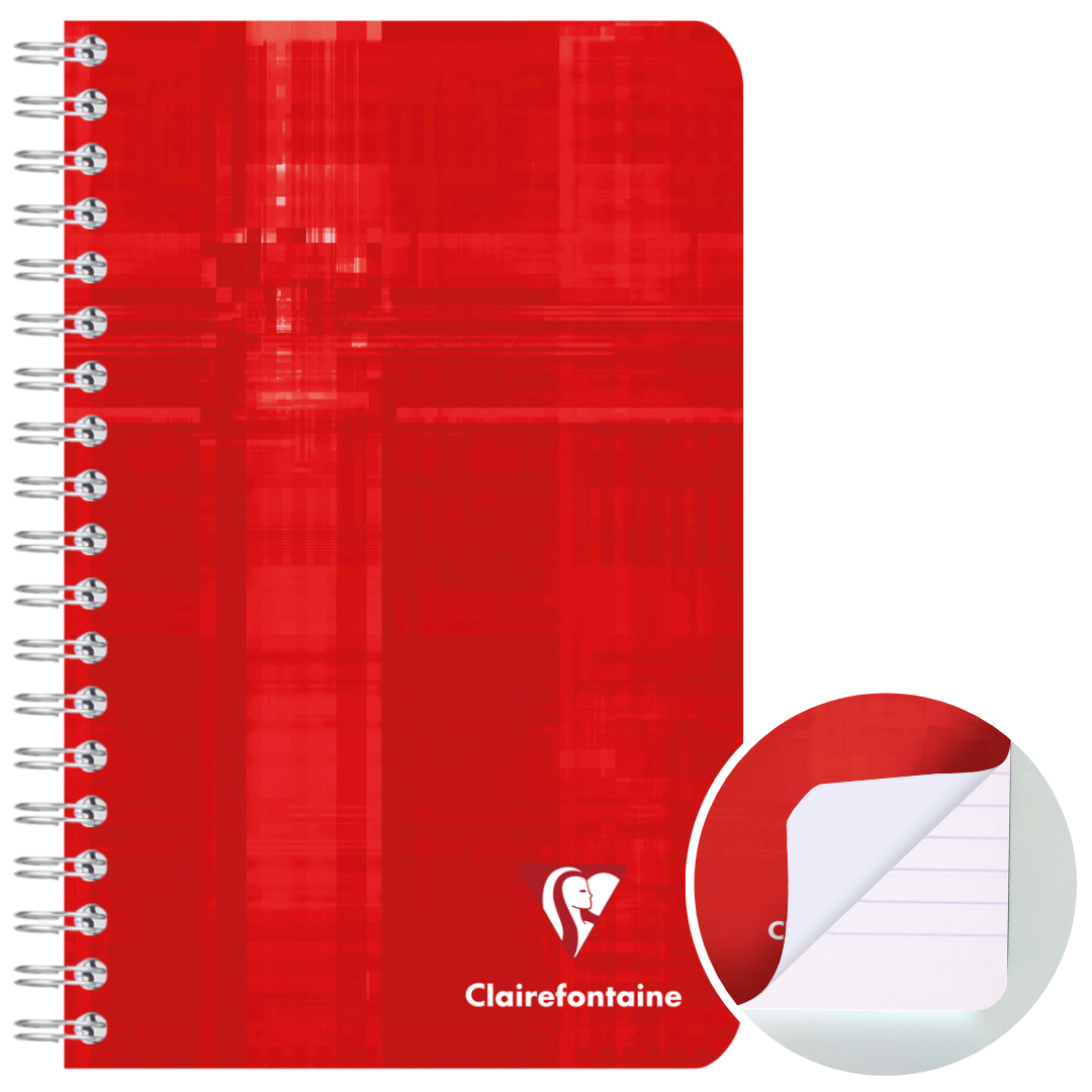Carnet reliure intégrale ligné -assortis- 180 pages (11x17cm) CLAIREFONTAINE
