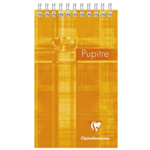Bloc-notes pupitre reliure intégrale ligné -assortis- 80 feuilles (10.5x17cm) CLAIREFONTAINE