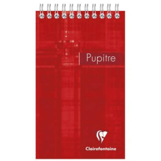 Bloc-notes pupitre reliure intégrale ligné -assortis- 80 feuilles (10.5x17cm) CLAIREFONTAINE