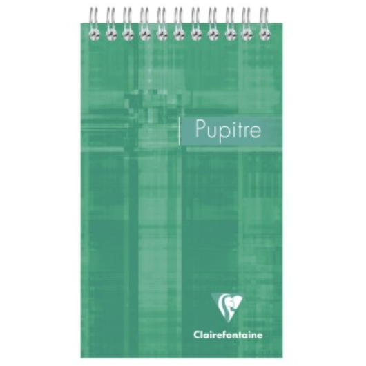 Bloc-notes pupitre reliure intégrale ligné -assortis- 80 feuilles (10.5x17cm) CLAIREFONTAINE
