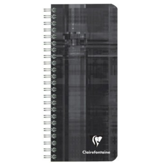 Carnet reliure intégrale 5/5 -assortis- 180 pages (8.5x20cm) CLAIREFONTAINE