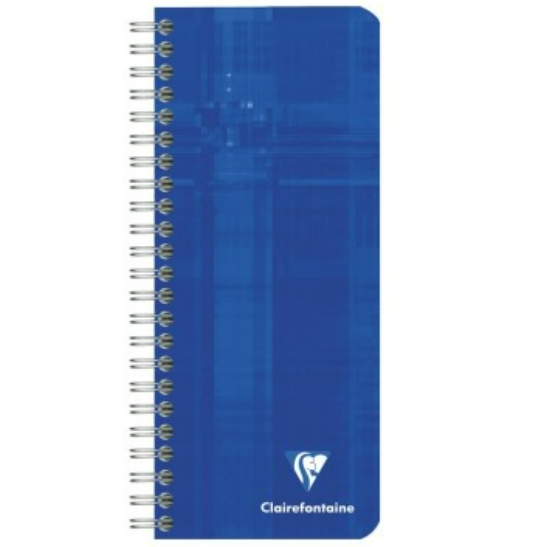 Carnet reliure intégrale 5/5 -assortis- 180 pages (8.5x20cm) CLAIREFONTAINE