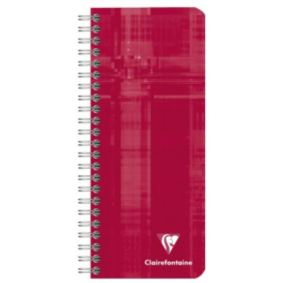 Carnet reliure intégrale 5/5 -assortis- 180 pages (8.5x20cm) CLAIREFONTAINE