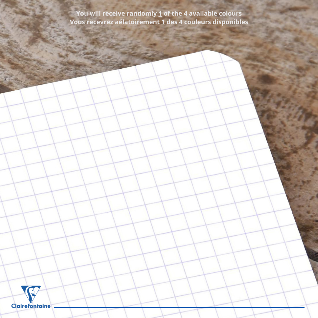 Cahier à spirale Graph 100P 6¾X8¾. Assortis CLAIREFONTAINE