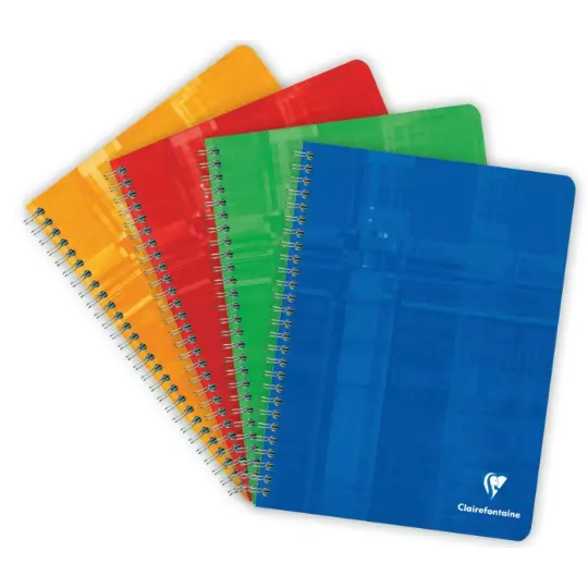 Cahier Ligné En Spirale 100P 6¾X8¾. Assortis CLAIREFONTAINE