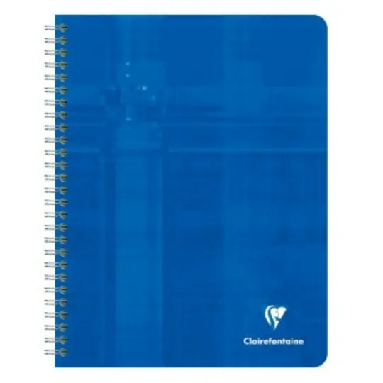 Cahier reliure intégrale seyès -assortis- 224 pages (17x22cm) CLAIREFONTAINE