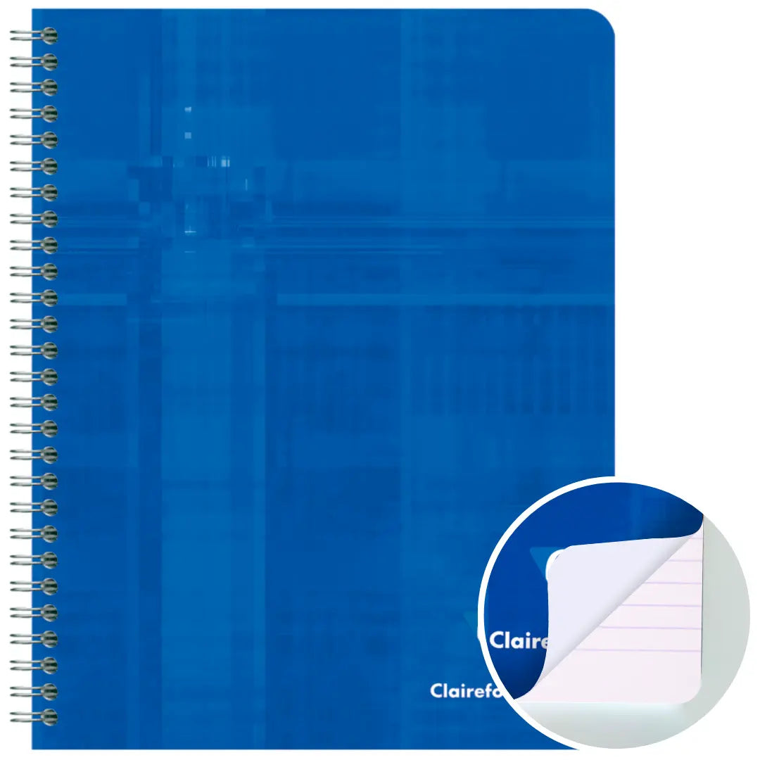 Cahier reliure intégrale ligné+M -assortis- A5+. 180 pages (16.5x21cm) CLAIREFONTAINE