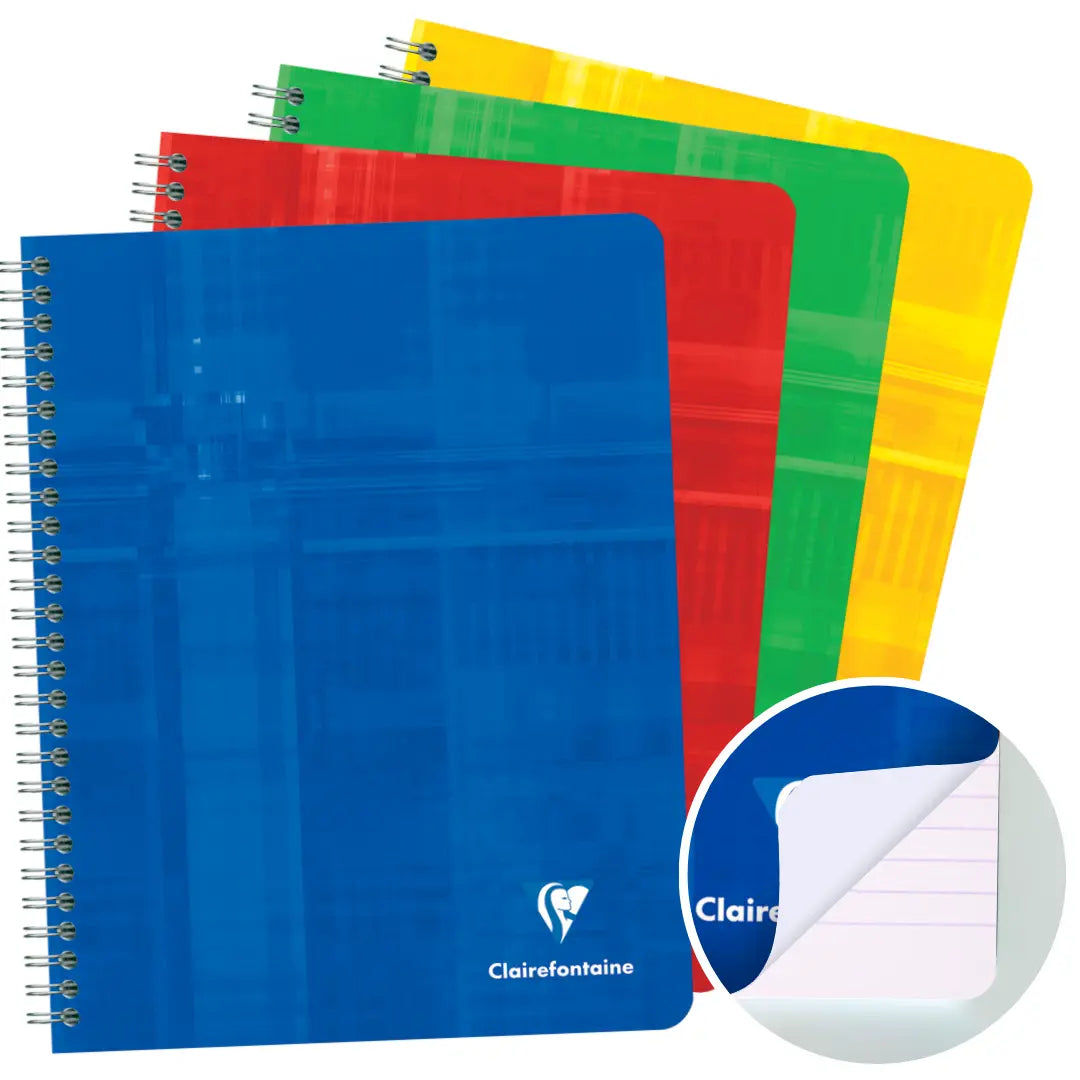 Cahier reliure intégrale ligné+M -assortis- A5+. 180 pages (16.5x21cm) CLAIREFONTAINE