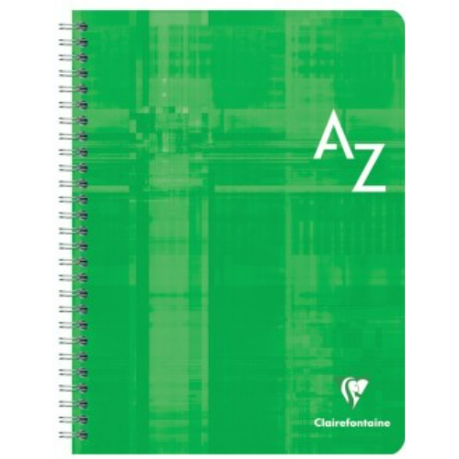 Cahier répertoire reliure intégrale seyès -assortis- 180 pages (17x22cm) CLAIREFONTAINE
