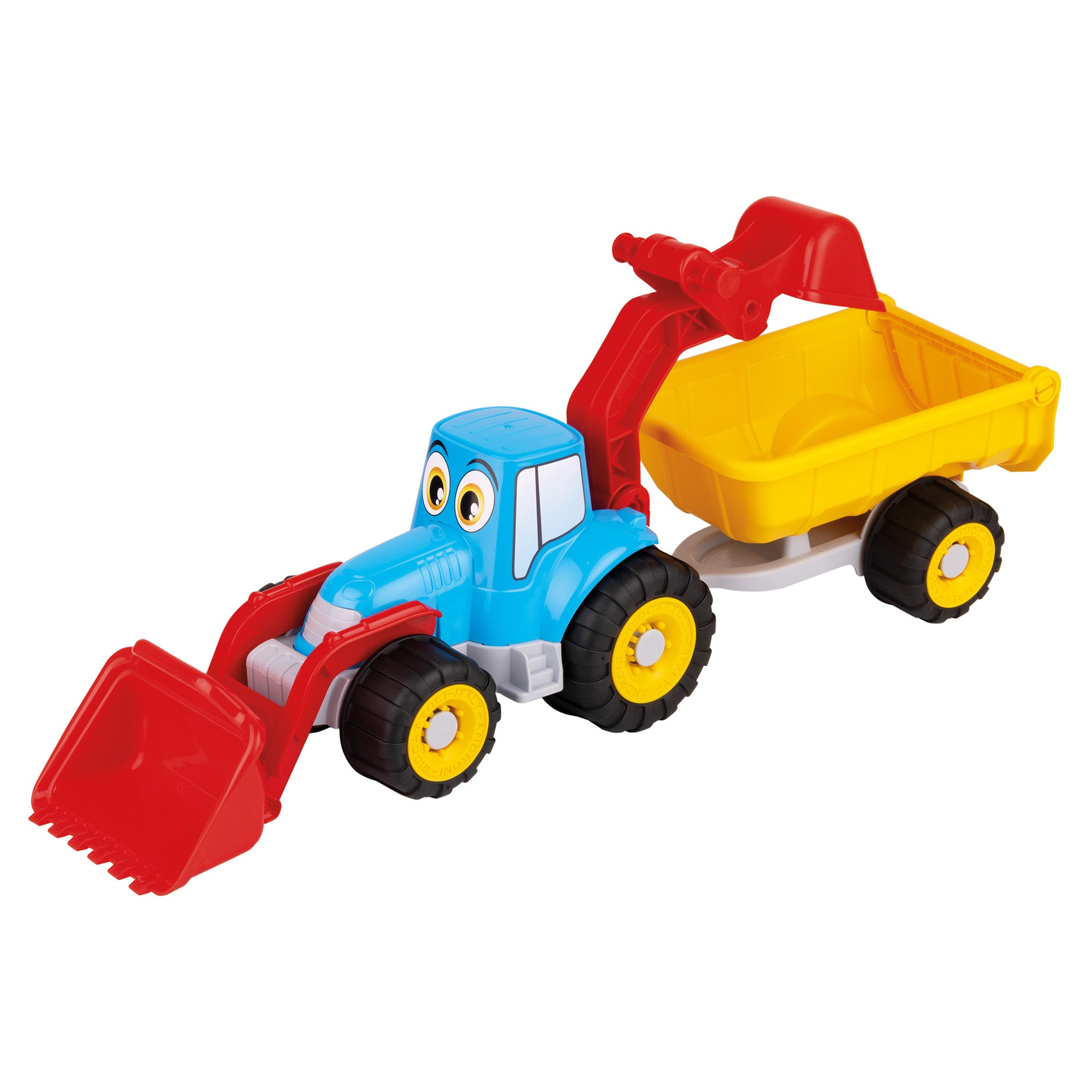 Camion pelle et remorque