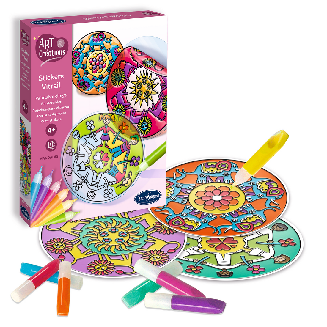 AUTOCOLLANTS VITRAIL - MANDALAS SENTOSPHERE