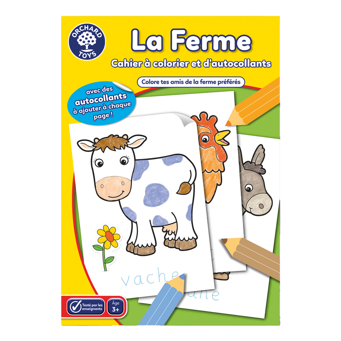 CAHIER À COLORIER D'AUTOCOLLANTS DE LA FERME ORCHARD TOYS