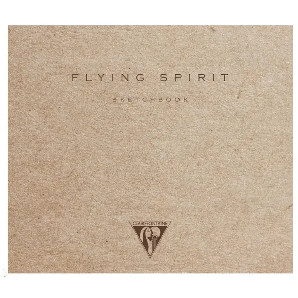 Flying spirit: cahier de croquis dos cousu -motifs assortis- 50 feuilles (15.5x15.5cm) CLAIREFONTAINE