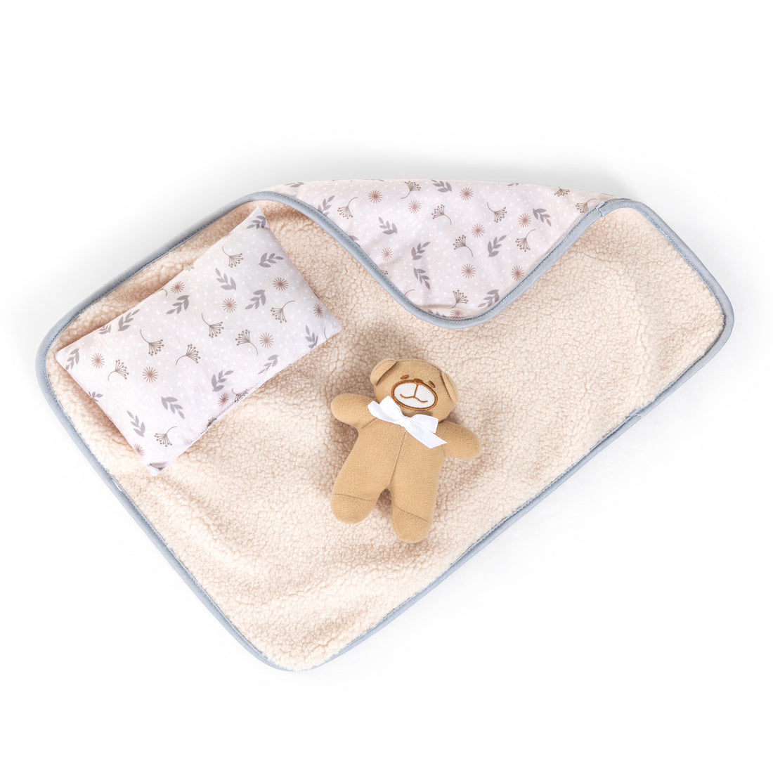 POUPÉE REBORN BABY AVEC COUVERTURE ET OREILLER - 38 CM