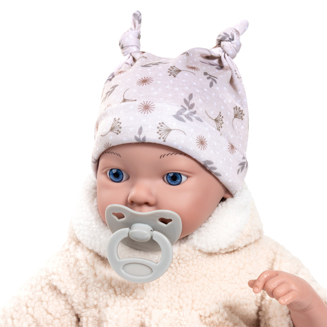 POUPÉE REBORN BABY AVEC COUVERTURE ET OREILLER - 38 CM