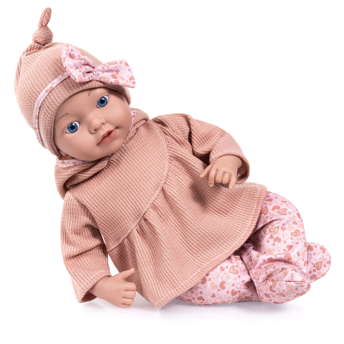 POUPÉE REBORN BABY AVEC COUVERTURE ET OREILLER - 38 CM