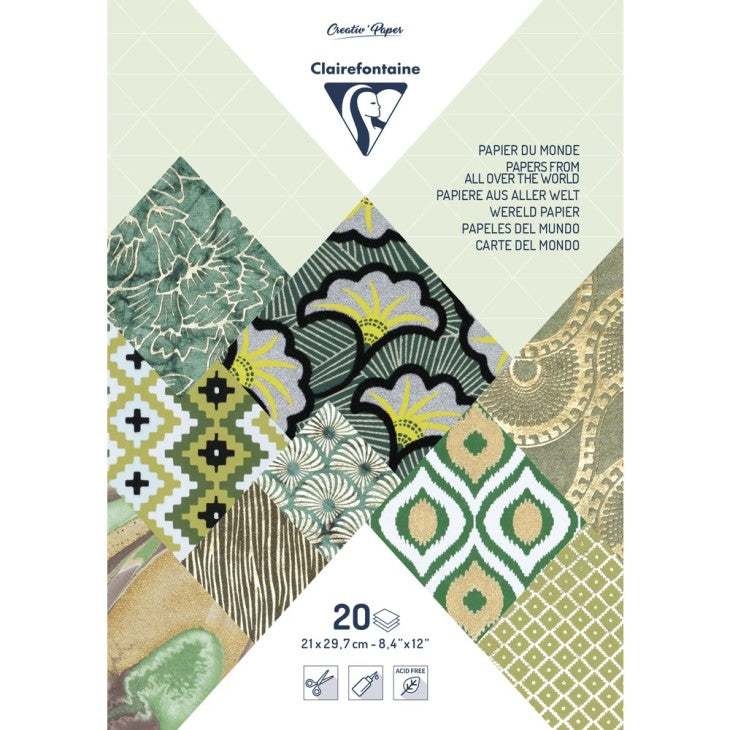 Papier Du Monde A4 Vert CLAIREFONTAINE