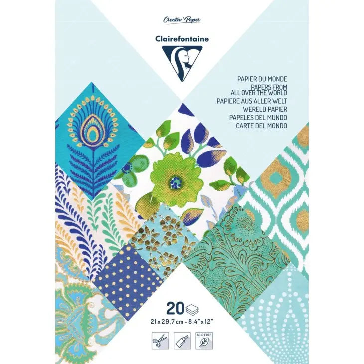 Papier Du Monde A4 Bleu CLAIREFONTAINE
