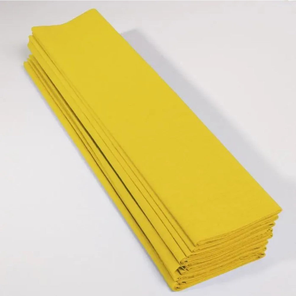 Papier Crépon citron (2,5 x 0,5 m) - CLAIREFONTAINE