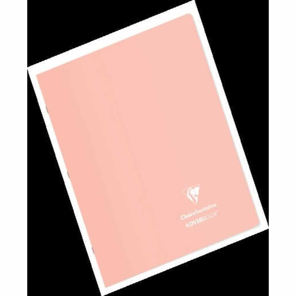 Koverbook Blush cahier polypro agrafé ligné+M -assortis- 96 pages (17x22cm) CLAIREFONTAINE