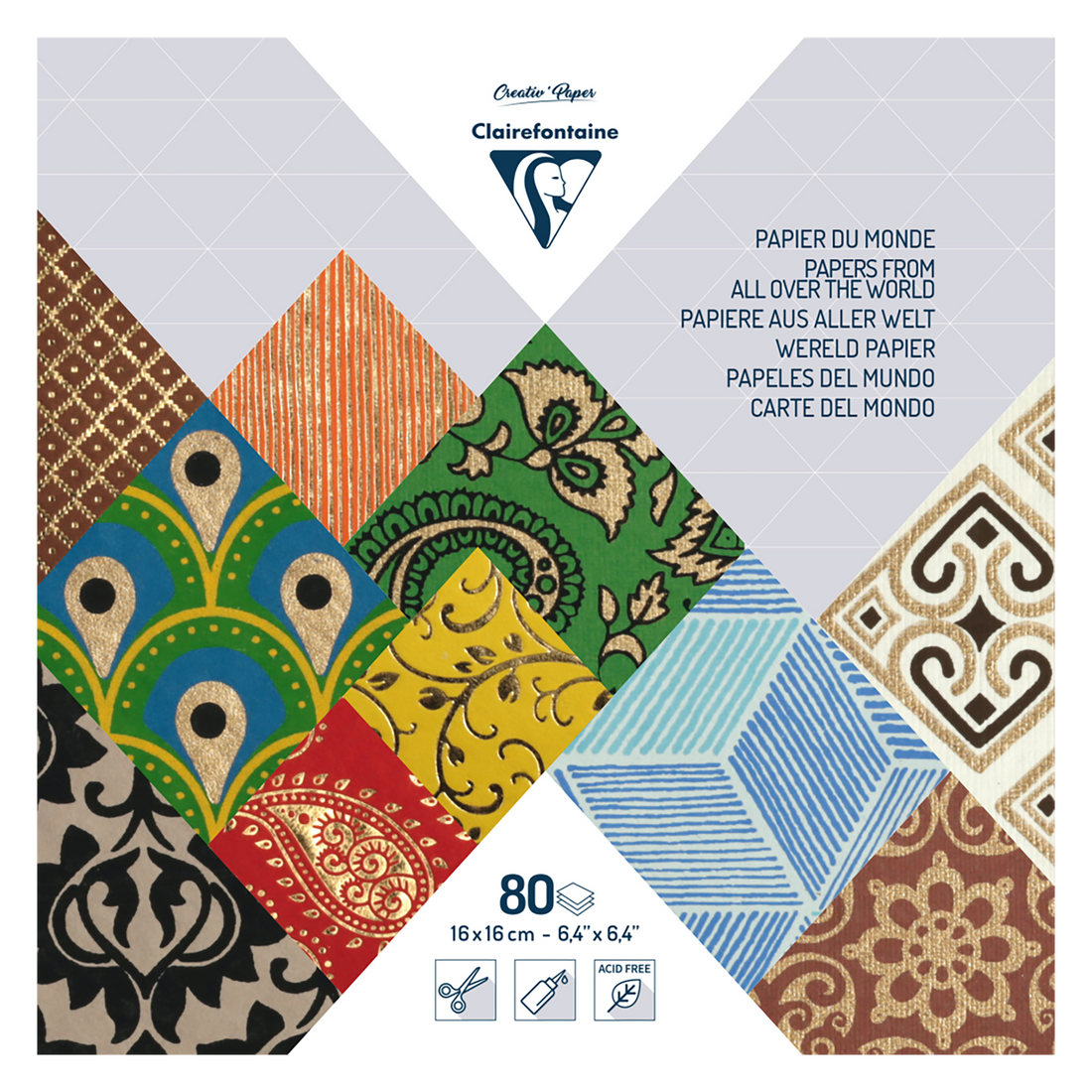 Papier du Monde 16X16 - 80 feuilles