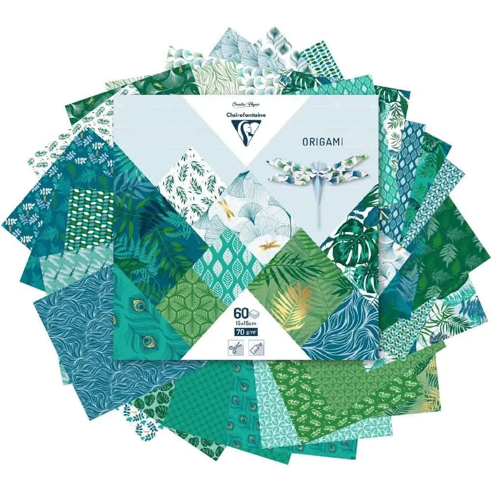 Kit Origami:  60F 10x10, 15x15, 20x20 - Végétal Chic CLAIREFONTAINE