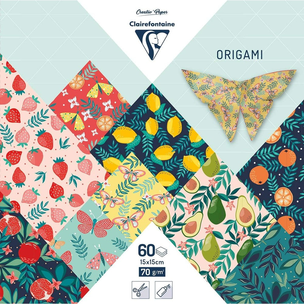 Kit Origami:  60F  15x15  - Jardin Fruité CLAIREFONTAINE