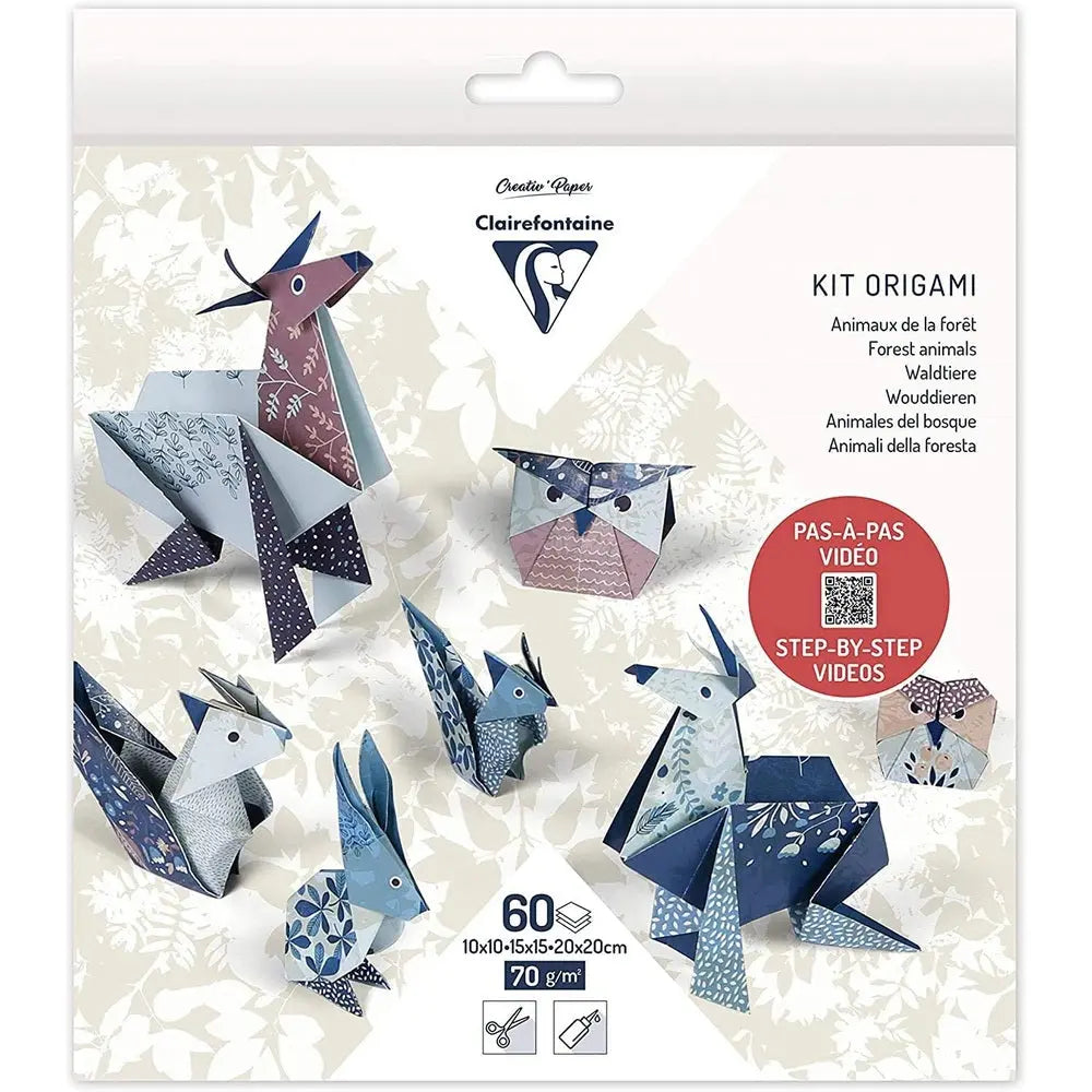 Kit Origami:  60F 10x10, 15x15, 20x20 - Animal CLAIREFONTAINE