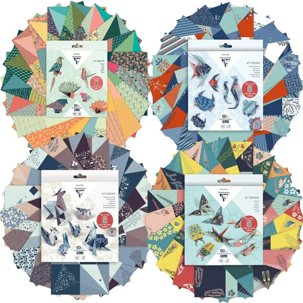 Kit Origami:  60F 10x10, 15x15, 20x20 - Animal CLAIREFONTAINE