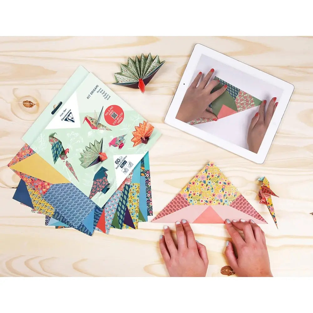 Kit Origami:  60F 10x10, 15x15, 20x20 - Oiseaux CLAIREFONTAINE