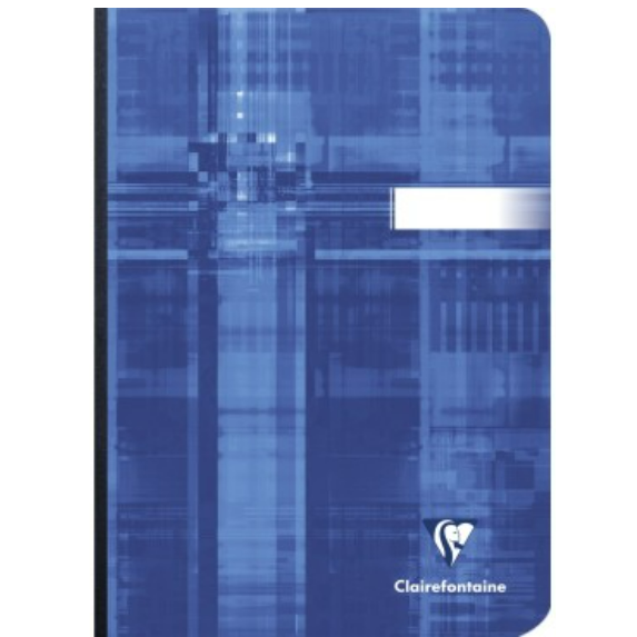 Cahier brochure dos toilé 5/5 -assortis- A5. 192 pages (14.8x21cm) CLAIREFONTAINE