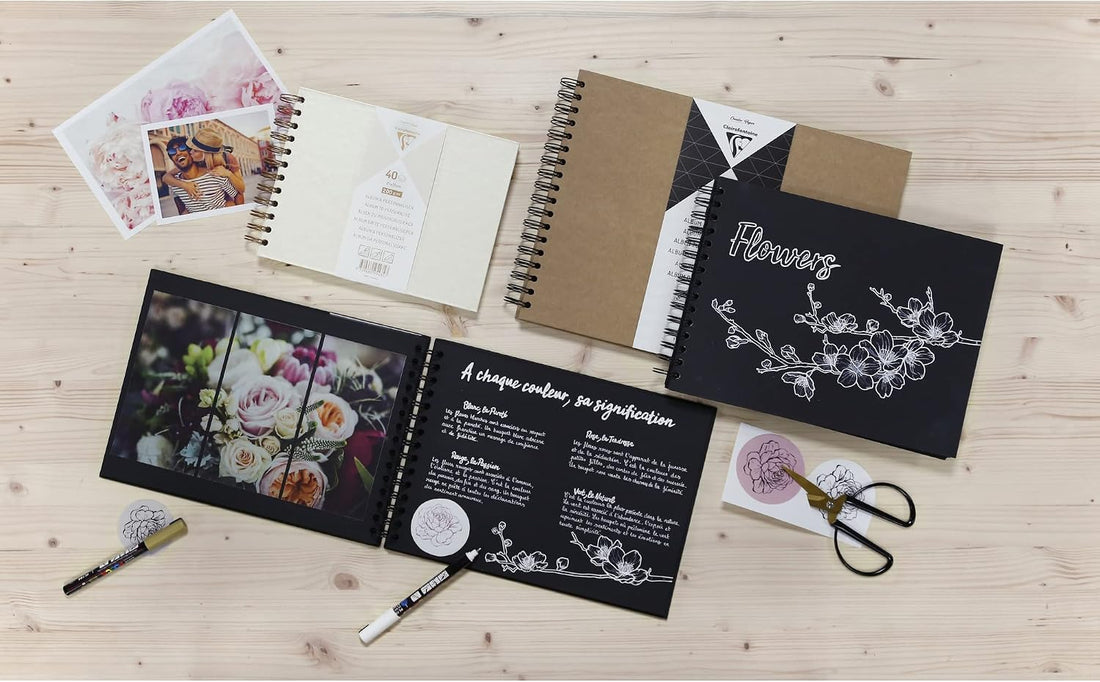 Album noir couverture rigide 40 feuilles 185G (21 x 16 cm) by CLAIREFONTAINE