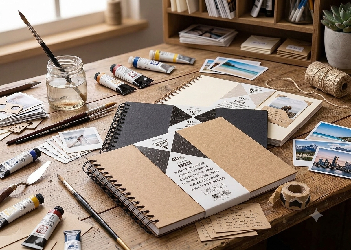 Hardcover Album Black 21X16Cm 40F 185G