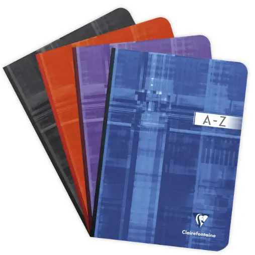 Cahier répertoire dos toilé 5/5 -assortis- A5. 192 pages (14.8x21cm) CLAIREFONTAINE