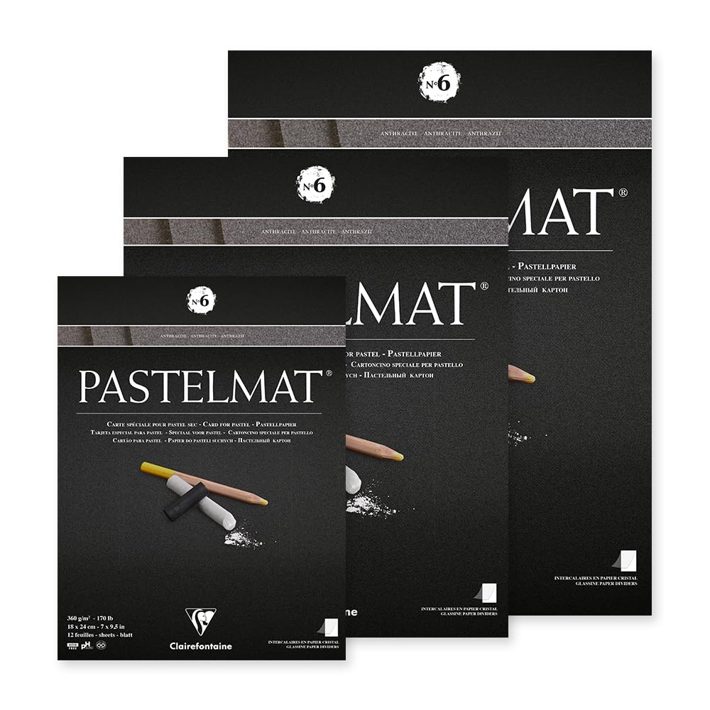 Pastelmat Pad N°6 360g  Anthracite  12 Sheets 9.4x11.8in