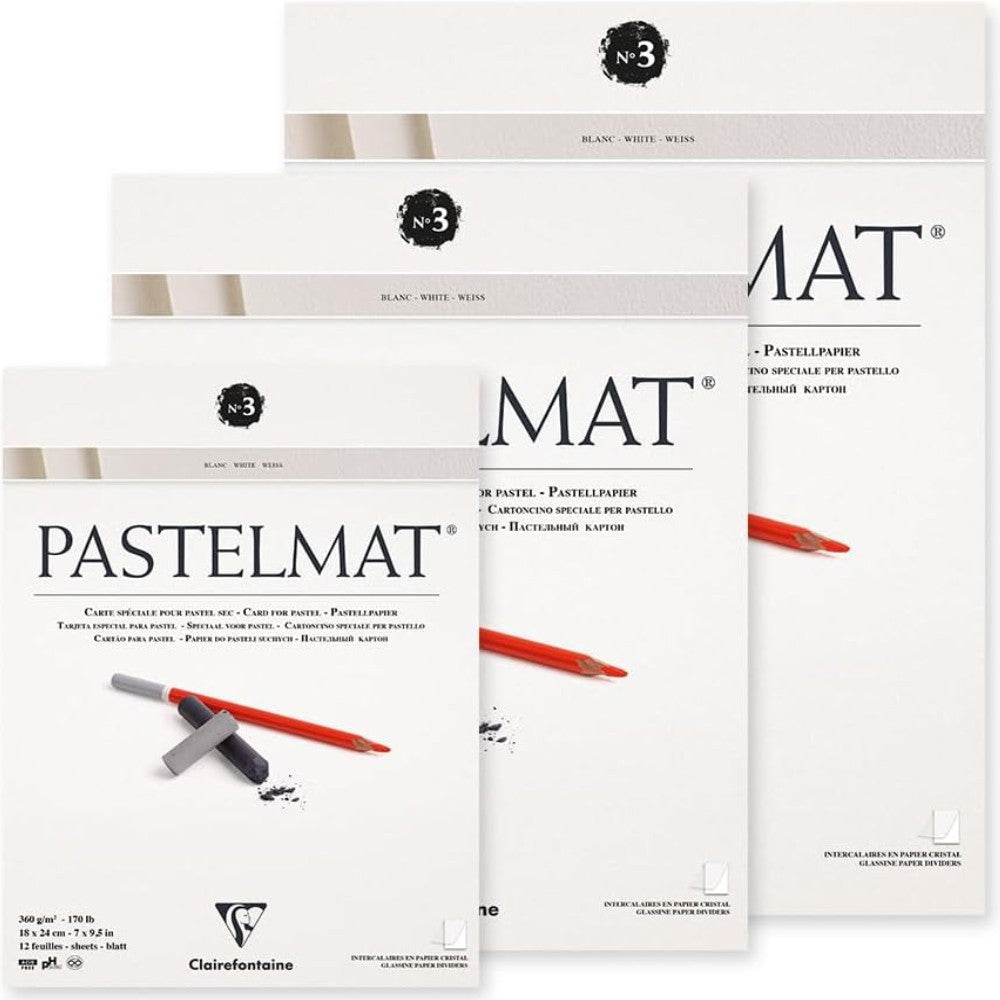 Pastelmat Pad N°3 360g  White  12 Sheets 11.8x15.75in