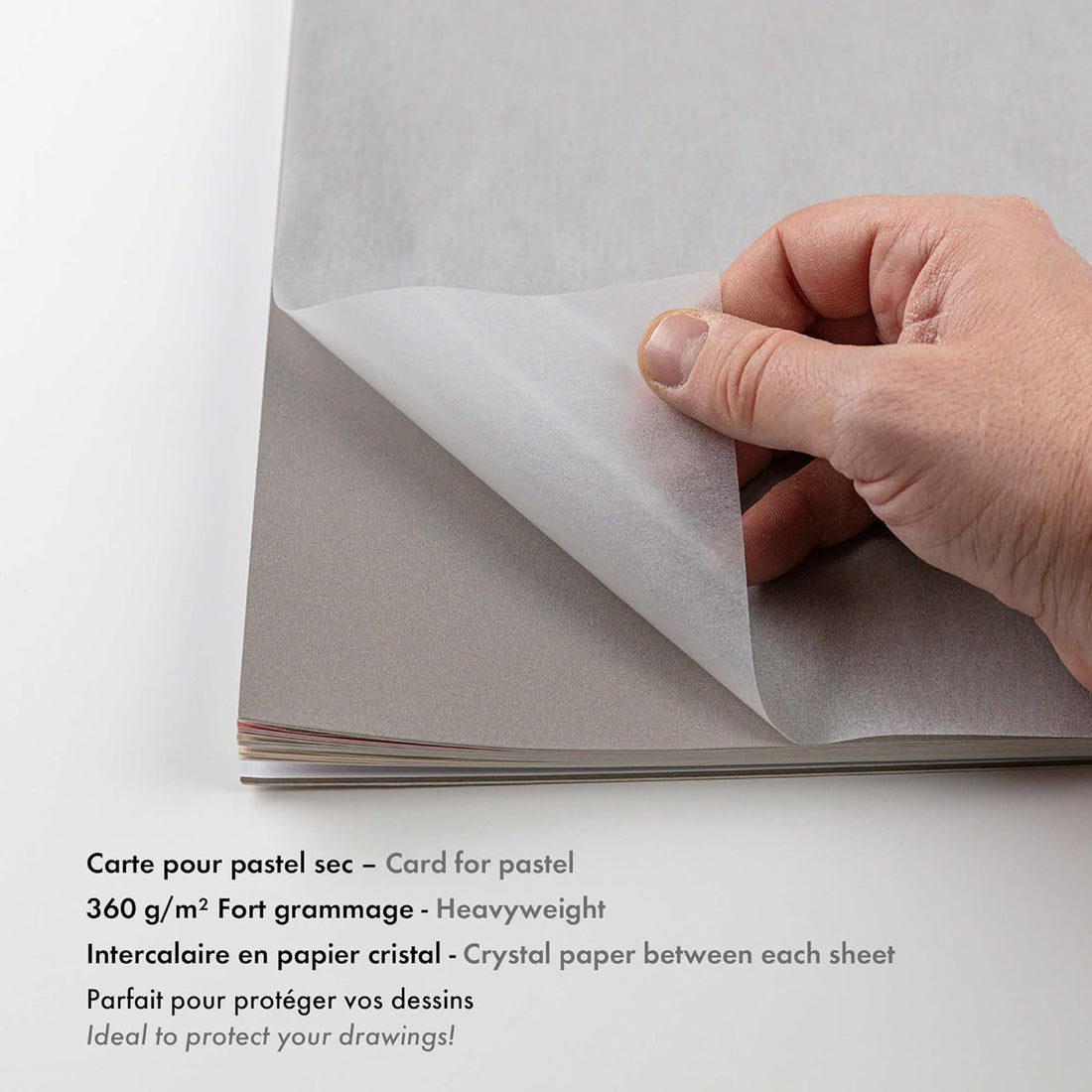 Pastelmat Pad N°7 360g  Anthracite  12 Sheets 7.1x9.45in