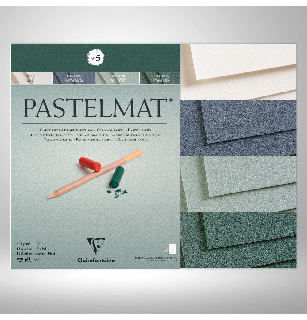 Pastelmat Pad N°5 360g  Assorted  12 Sheets 7.1x9.45in